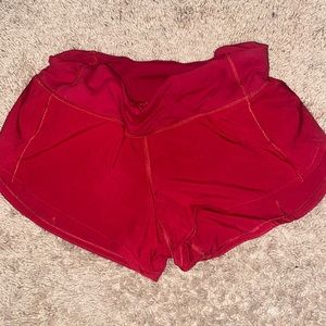 red lululemon shorts sz 4
